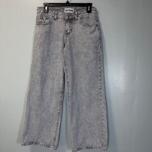 Disclosure Grey Acid Wash Wide Leg Jeans High Rise Size 3/26